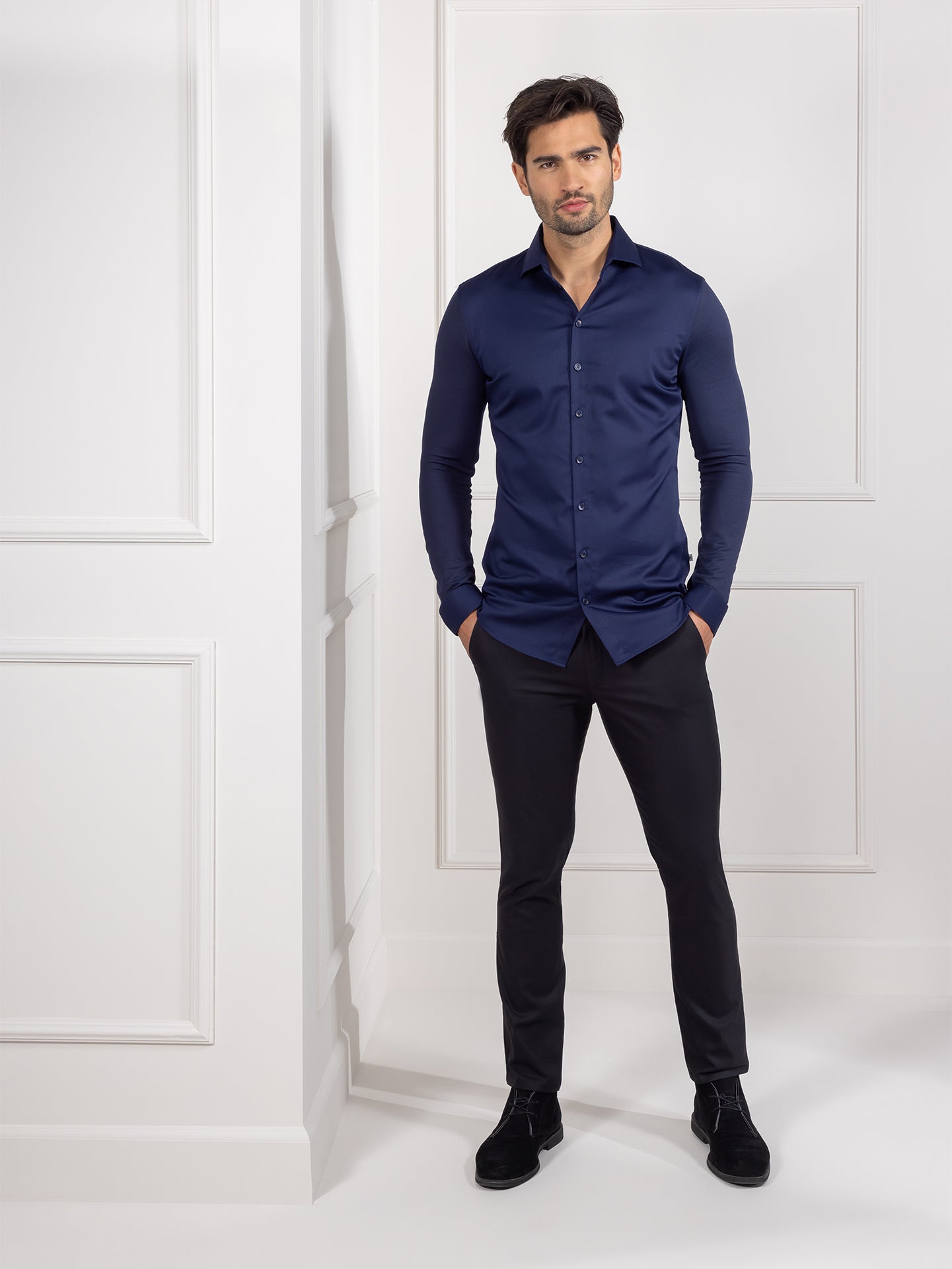 Service Shirt Men | Liam Patriot Blue | Le Nouveau Chef XS Service Shirt Men | Liam Patriot Blue | Le Nouveau Chef XS